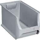 Magazijnbak serie Base 4H - polypropeen - B 205 x D 335 x H 200 mm - 9,8 l - grijs - 8 stuks - ons merk Schäfer Shop Pure