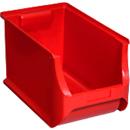Magazijnbak serie Base 4H - polypropeen - B 205 x D 335 x H 200 mm - 9,8 l - rood - 8 stuks - ons merk Schäfer Shop Pure
