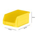 Magazijnbak SSI Schäfer LF 211, polypropeen, L 168 x B 103 x H 76 mm, 0,9 l, geel