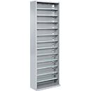 Magazijnkast, 1980 mm hoog, 12 legborden, zonder dozen, lichtgrijs