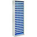 Magazijnkast - B 700 x D 300 x H 1980 mm - 18 legborden - 114 bakken - zonder deuren - lichtgrijs
