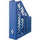 Magazine rack KARMA, A4/C4, 100% recycled material, W 76 x D 246 x H 315 mm, blue