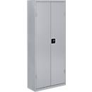 Magazinschrank, 1690 mm hoch, 11 Böden, 60 Kästen, mit Türen, hellsilber