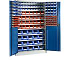 Magazinschrank Schäfer Shop Select, mit Ausstattung, B 1200 x T 500 x H 1935 mm, Stahl, lichtgrau/enzianblau