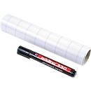 Magic Charts Legamaster, für Flipcharts, kariert, selbstklebend & beschreibbar, inkl. Permanentmarker, L 300 x B 200 mm, Polypropylen, weiß, 25 Blatt