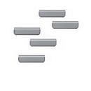 Magneetstrip DURAFIX® clip, B 60 x H 17 mm, zelfklevend, zilver, 5 stuks