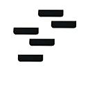 Magneetstrip DURAFIX® clip, B 60 x H 17 mm, zelfklevend, zwart, 5 stuks