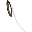 Magnetic tape, white, 10 x 10000 mm