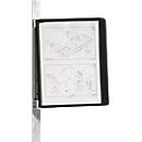 Magnetische wandhouder set VARIO WALL, incl. 5 zichtvensters, zwart