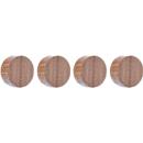 Magnetoplan Design Magneet Hout Cirkel, rond, kleefkracht 4 kg, Ø 30 x H 13 mm, FSC® walnoot hout, 4 stuks