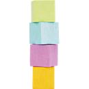 Magnetoplan Design Magnet Wood Cube, carré, force d'adhérence 4 kg, L 20 x P 20 x H 20 mm, assortiment de couleurs, bois FSC®, 4 pièces