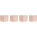 Magnetoplan Design Magnet Wood Cube, carré, force d'adhérence 4 kg, L 20 x P 20 x H 20 mm, bois de bouleau FSC®, lot de 4