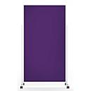 Magnetoplan mobiel presentatiebord VarioPin White, staand/liggend, dubbelzijdig, B 1000 x H 1800 mm, vilt/aluminium, paars/wit