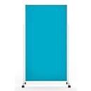 Magnetoplan mobile Moderationstafel VarioPin White, Hoch-/Querformat, 2-seitig nutzbar, B 1000 x H 1800 mm, Filz/Aluminium, türkis/weiß
