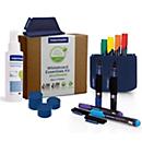 Magnetoplan Whiteboard Essentials-set, blauw, met PRO+-markeerstiften, wisser, reinigingsmiddel, dienblad en magneten
