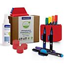 Magnetoplan Whiteboard Essentials-set, rood, met PRO+-markeerstiften, wisser, reinigingsmiddel, dienblad en magneten
