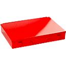 Mallette d'assortiment ADB, vide, 12 compartiments, verrouillable, avec poignée, L 330 x P 230 x H 50 mm, acier &amp; plastique ABS, rouge trafic RAL 3020