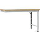 Manuflex aanbouw-werkbank Profi speciaal, tafelblad kunststof, 1500 x 700 mm, lichtgrijs
