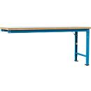 Manuflex aanbouw-werkbank Profi speciaal, tafelblad kunststof, 2000 x 700 mm, lichtblauw