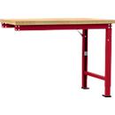 Manuflex aanbouw-werkbank Profi speciaal, tafelblad multiplex, 1250 x 700 mm, robijnrood