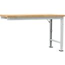 Manuflex aanbouw-werkbank Profi speciaal, tafelblad multiplex, 1500 x 700 mm, lichtgrijs