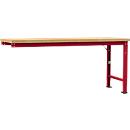 Manuflex aanbouw-werkbank Profi speciaal, tafelblad multiplex, 2000 x 700 mm, robijnrood