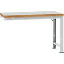 Manuflex aanbouw-werkbank Profi standaard, tafelblad kunststof, 1500 x 700 mm, lichtgrijs