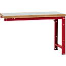 Manuflex aanbouw-werkbank Profi standaard, tafelblad kunststof, 1500 x 700 mm, robijnrood