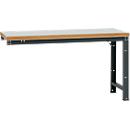 Manuflex aanbouw-werkbank Profi standaard, tafelblad kunststof, 1750 x 700 mm, antraciet
