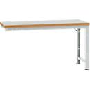 Manuflex aanbouw-werkbank Profi standaard, tafelblad kunststof, 1750 x 700 mm, lichtgrijs
