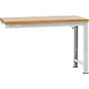 Manuflex aanbouw-werkbank Profi standaard, tafelblad multiplex, 1500 x 700 mm, lichtgrijs