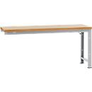 Manuflex aanbouw-werkbank Profi standaard, tafelblad multiplex, 2000 x 700 mm, aluminium zilver