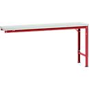 Manuflex aanbouwtafel UNIVERSAL Speciaal, 1750 x 800 mm, kunststof lichtgrijs, robijnrood