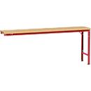 Manuflex aanbouwtafel UNIVERSAL Speciaal, 2000 x 800 mm, multiplex natuur, robijnrood