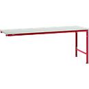 Manuflex aanbouwtafel UNIVERSAL Speciaal, tafelblad kunststof, 2000 x 1000, robijnrood