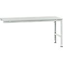 Manuflex aanbouwtafel UNIVERSAL Standaard, tafelblad kunststof, 2000 x 1000, lichtgrijs