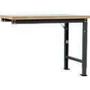 Manuflex Anbauwerkbank Profi Spezial, Tischplatte Kunststoff, 1250 x 700 mm, anthrazit