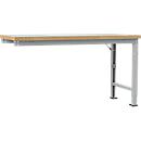 Manuflex Anbauwerkbank Profi Spezial, Tischplatte Kunststoff, 1750 x 700 mm, alusilber