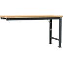 Manuflex Anbauwerkbank Profi Spezial, Tischplatte Multiplex, 1750 x 700 mm, anthrazit
