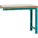 Manuflex Anbauwerkbank Profi Standard, Tischplatte Kunststoff, 1250 x 700 mm, wasserblau