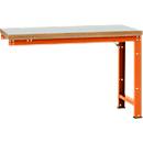 Manuflex Anbauwerkbank Profi Standard, Tischplatte Kunststoff, 1500 x 700 mm, rotorange