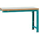 Manuflex Anbauwerkbank Profi Standard, Tischplatte Kunststoff, 1500 x 700 mm, wasserblau