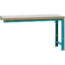 Manuflex Anbauwerkbank Profi Standard, Tischplatte Kunststoff, 1750 x 700 mm, wasserblau