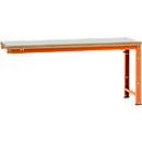 Manuflex Anbauwerkbank Profi Standard, Tischplatte Kunststoff, 2000 x 700 mm, rotorange