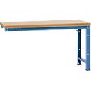 Manuflex Anbauwerkbank Profi Standard, Tischplatte Multiplex, 1750 x 700 mm, brillantblau