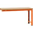 Manuflex Anbauwerkbank Profi Standard, Tischplatte Multiplex, 1750 x 700 mm, rotorange