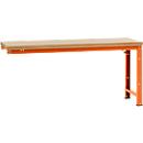 Manuflex Anbauwerkbank Profi Standard, Tischplatte Multiplex, 2000 x 700 mm, rotorange