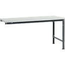 Manuflex Ansatztisch UNIVERSAL Spezial, Tischplatte Kunststoff, 1750x1000, anthrazit