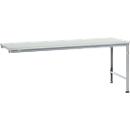 Manuflex Ansatztisch UNIVERSAL Spezial, Tischplatte Kunststoff, 2000x1000, alusilber