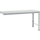 Manuflex Ansatztisch UNIVERSAL Spezial, Tischplatte Melamin, 1750x1000, alusilber